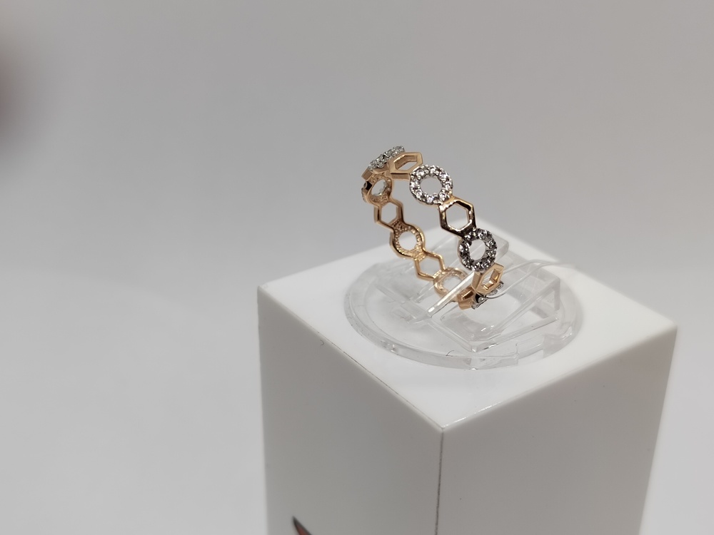 КОЛЬЦО С КАМНЯМИ (Au 585)