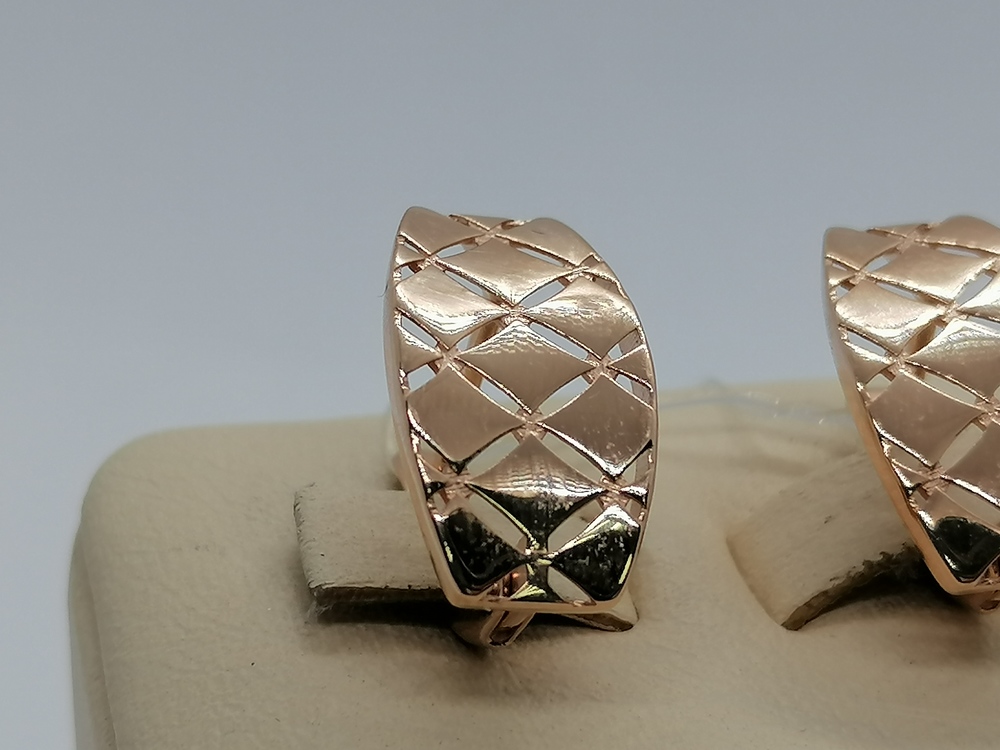 00-52-0196-00 СЕРЬГИ БЕЗ КАМНЯ (Au 585)