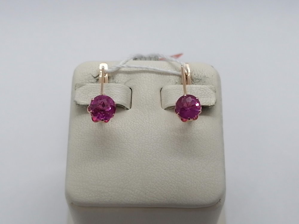 СЕРЬГИ С КАМНЕМ (Au 583)