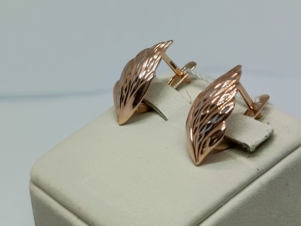 СБКМ585 СЕРЬГИ БЕЗ КАМНЯ (Au 585)