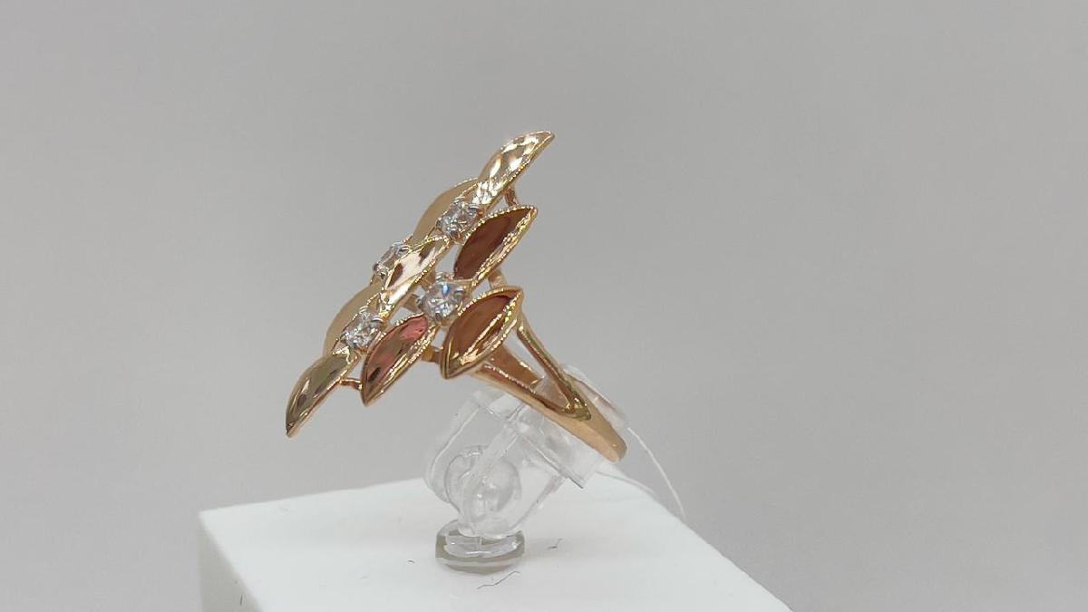 КОЛЬЦО С КАМНЯМИ (Au 585)