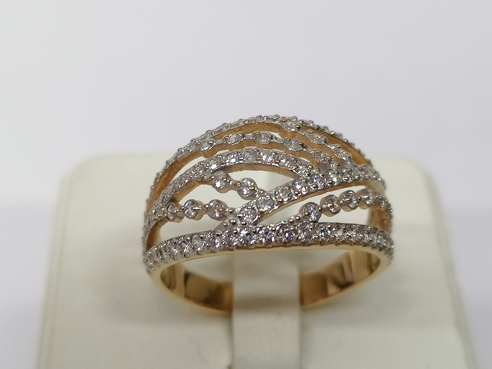 КОЛКМИ585 КОЛЬЦО С КАМНЯМИ (Au 585)