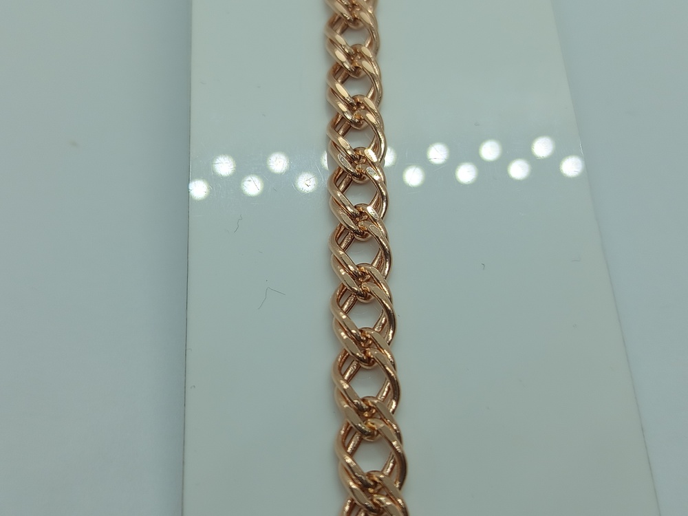 БРАСЛЕТ ПУСТОТЕЛЫЙ Ромб двойной (Au 585)