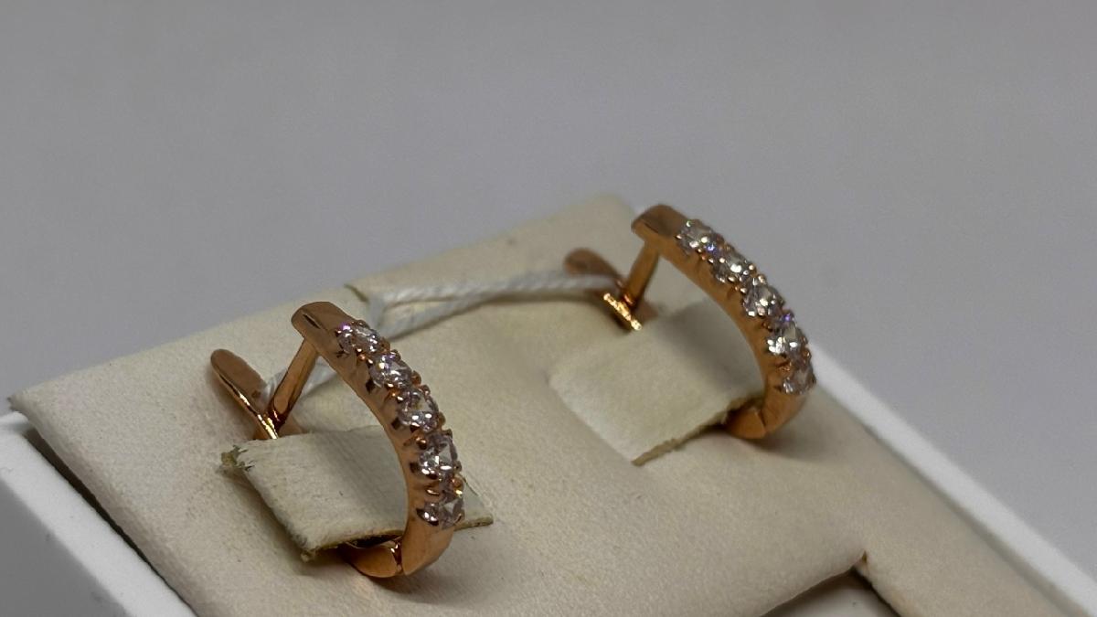 СКМИ585 СЕРЬГИ С КАМНЯМИ (Au 585)