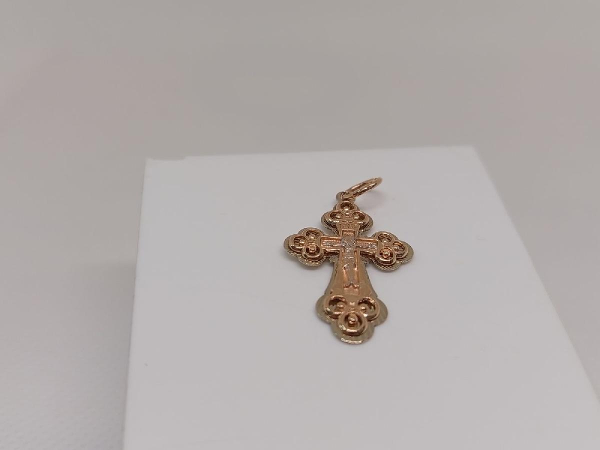 ПОДКБК585 ПОДВЕСКА КРЕСТ БЕЗ КАМНЯ (Au 585)