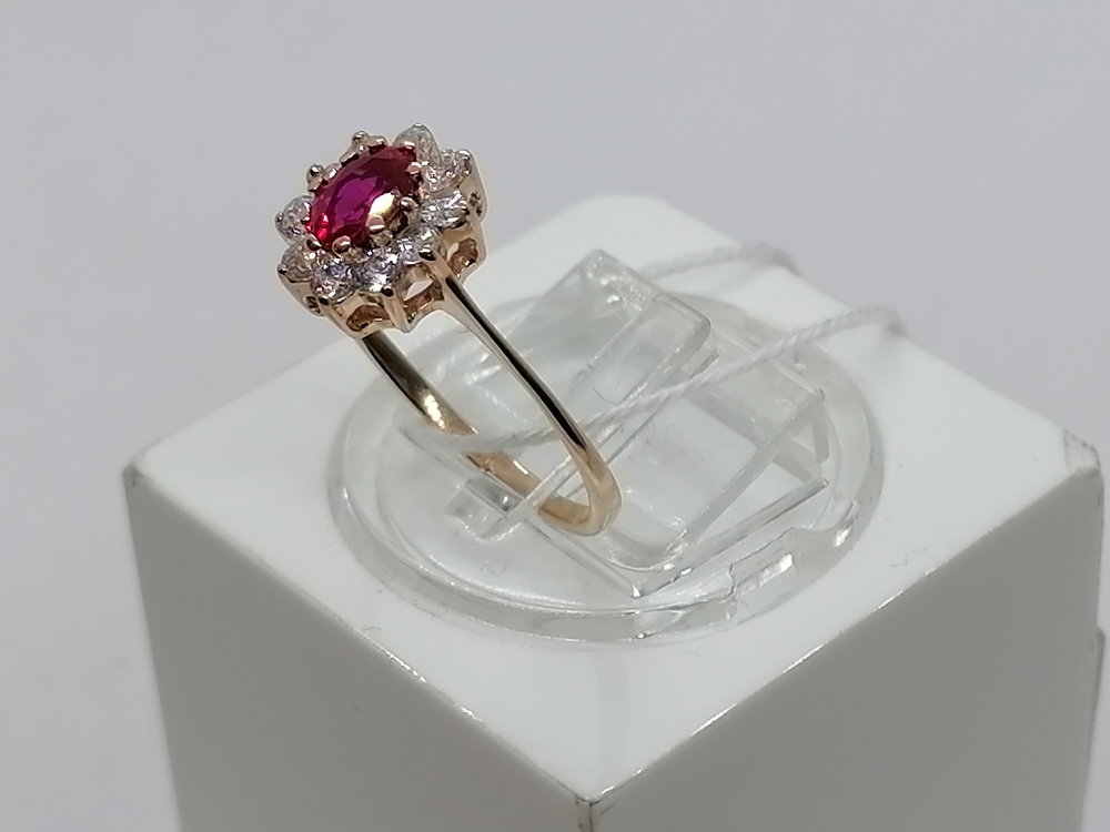 КОЛКМИ585 КОЛЬЦО С КАМНЯМИ (Au 585)