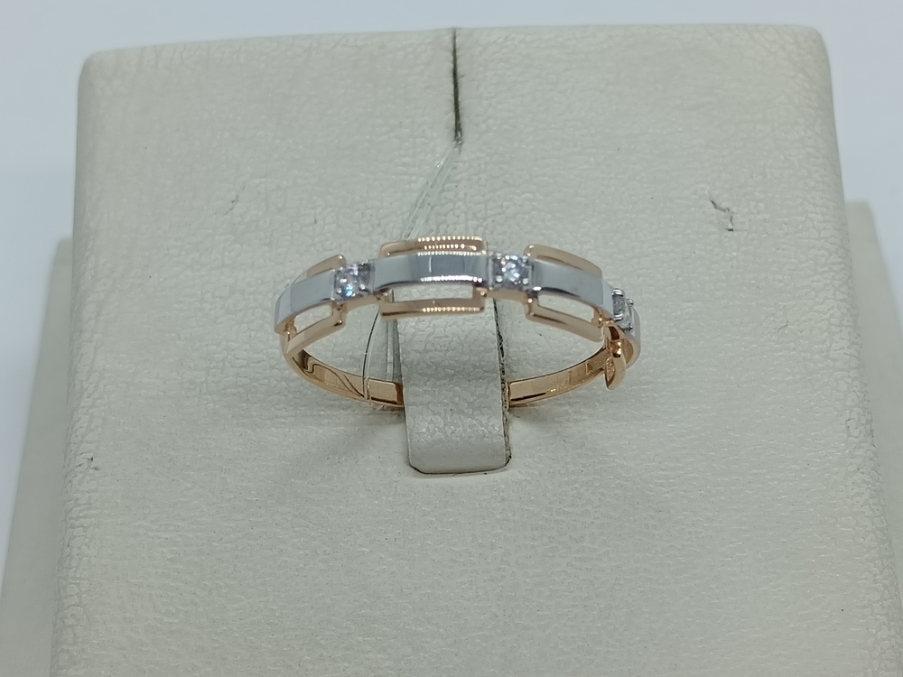 КОЛЬЦО С КАМНЯМИ (Au 585)