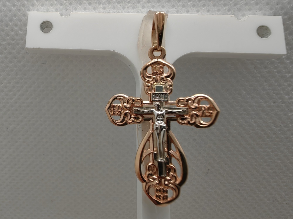 ПОДВЕСКА КРЕСТ БЕЗ КАМНЯ (Au 585)