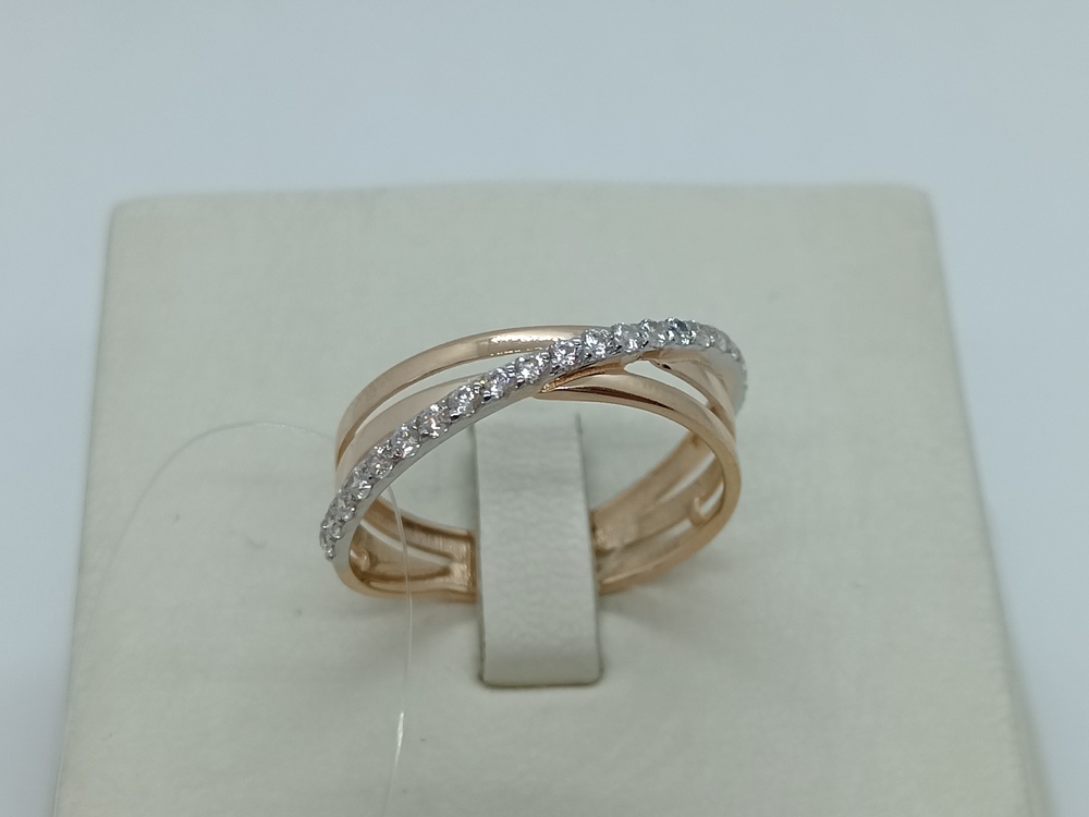 КОЛЬЦО С КАМНЯМИ (Au 585)