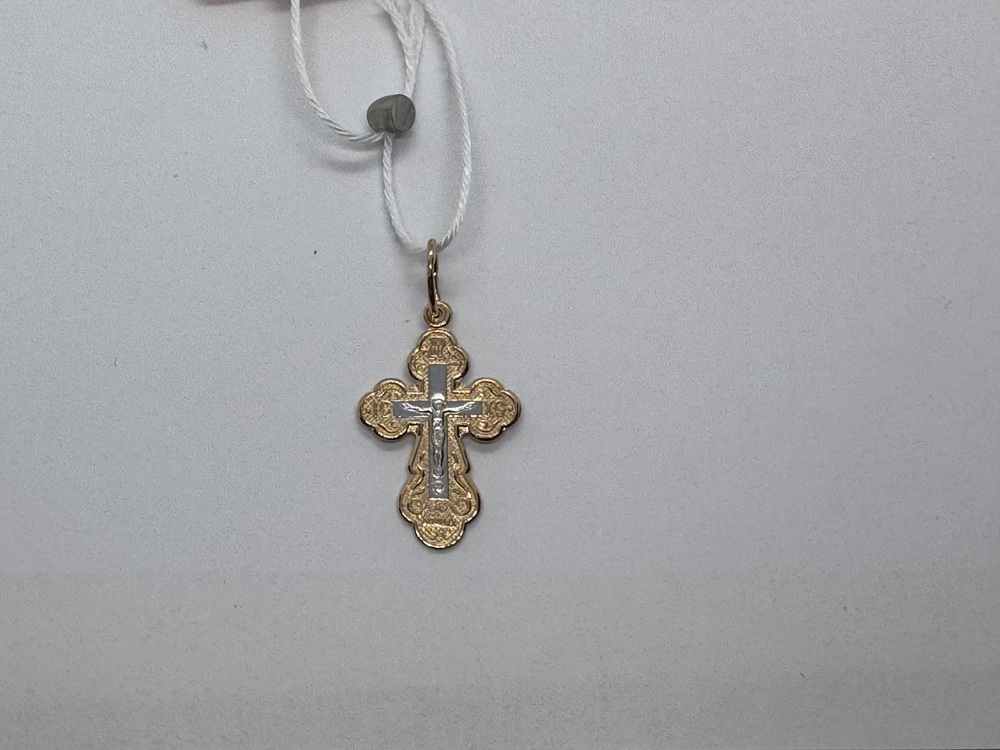 ПОДКБК585 ПОДВЕСКА КРЕСТ БЕЗ КАМНЯ (Au 585)