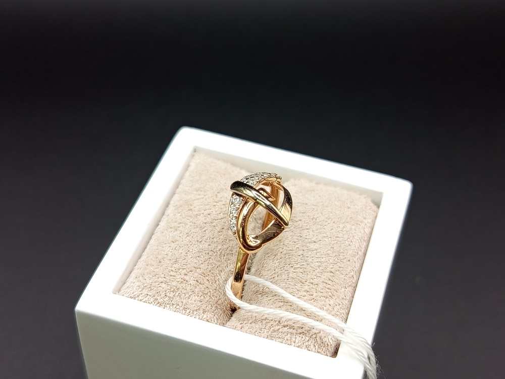 КОЛЬЦО С КАМНЯМИ (Au 585)