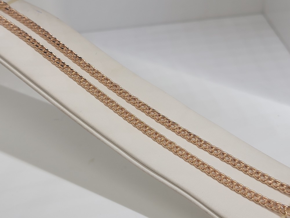 ЦЕПЬ ПУСТОТЕЛАЯ Ромб двойной (Au 585)