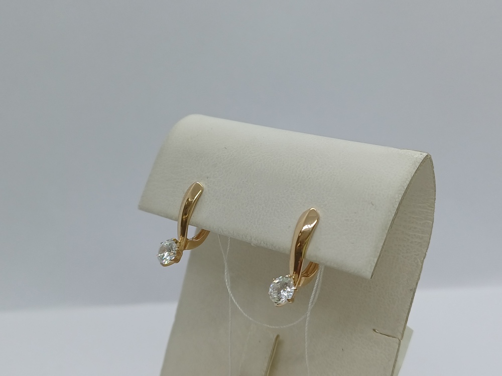 СЕРЬГИ С КАМНЕМ (Au 585)