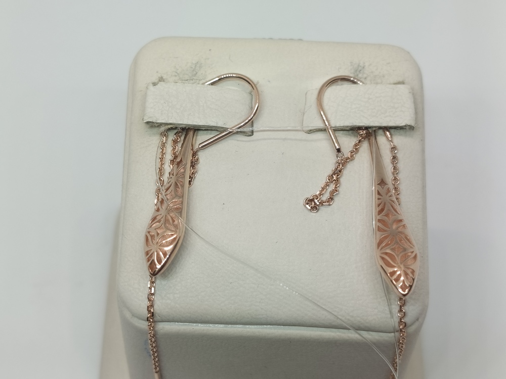 СЕРЬГИ ПЕТЕЛЬКА без камня (Au 585)