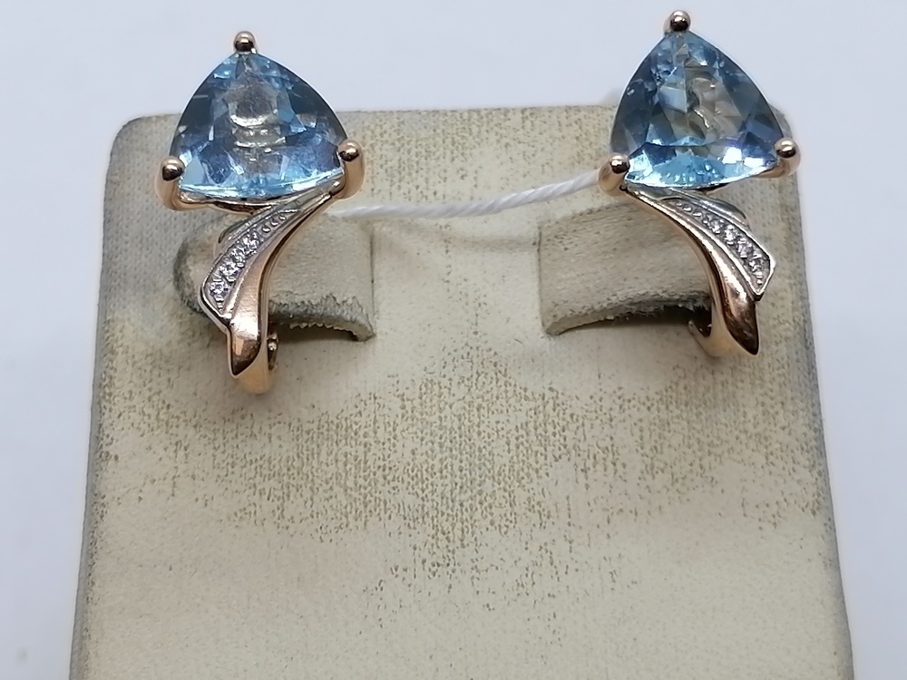 СКМИ585 СЕРЬГИ С КАМНЯМИ (Au 585)