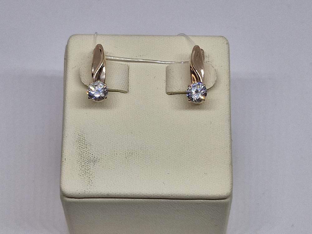 СЕРЬГИ С КАМНЕМ (Au 585)