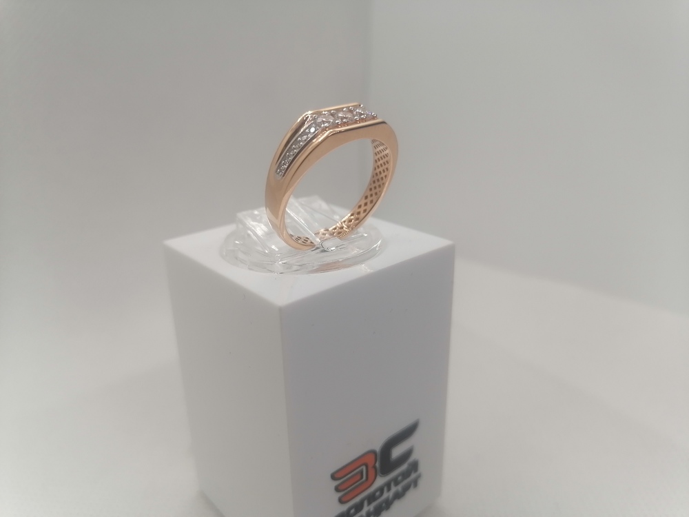 КОЛЬЦО ПЕЧАТКА с камнями (Au 585)