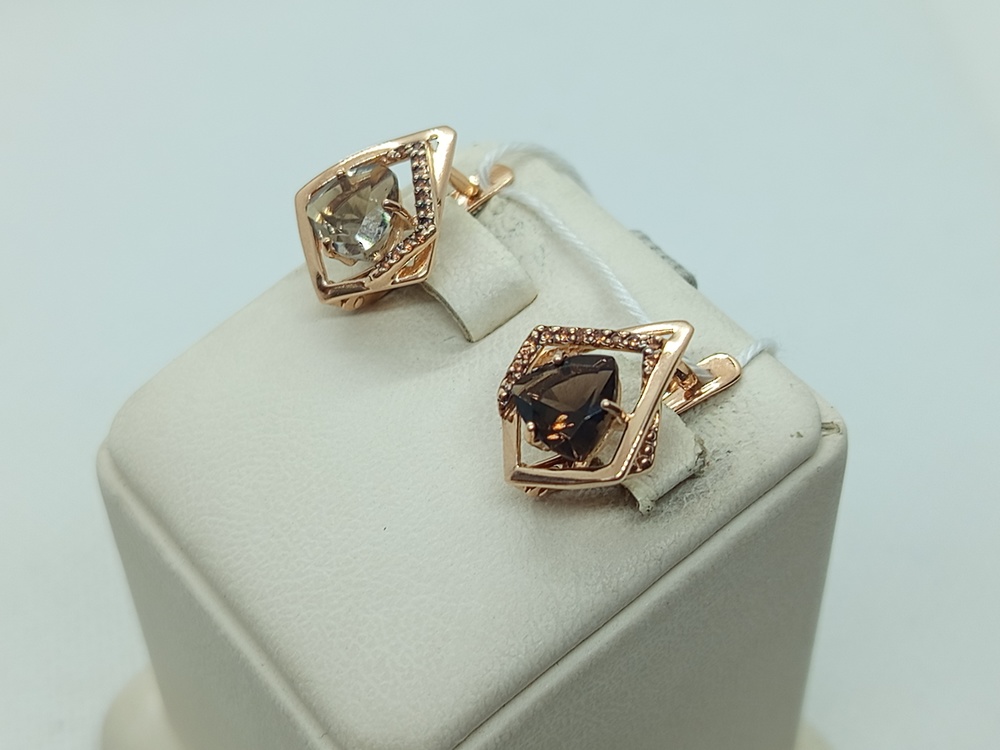 СКМИ585 СЕРЬГИ С КАМНЯМИ (Au 585)
