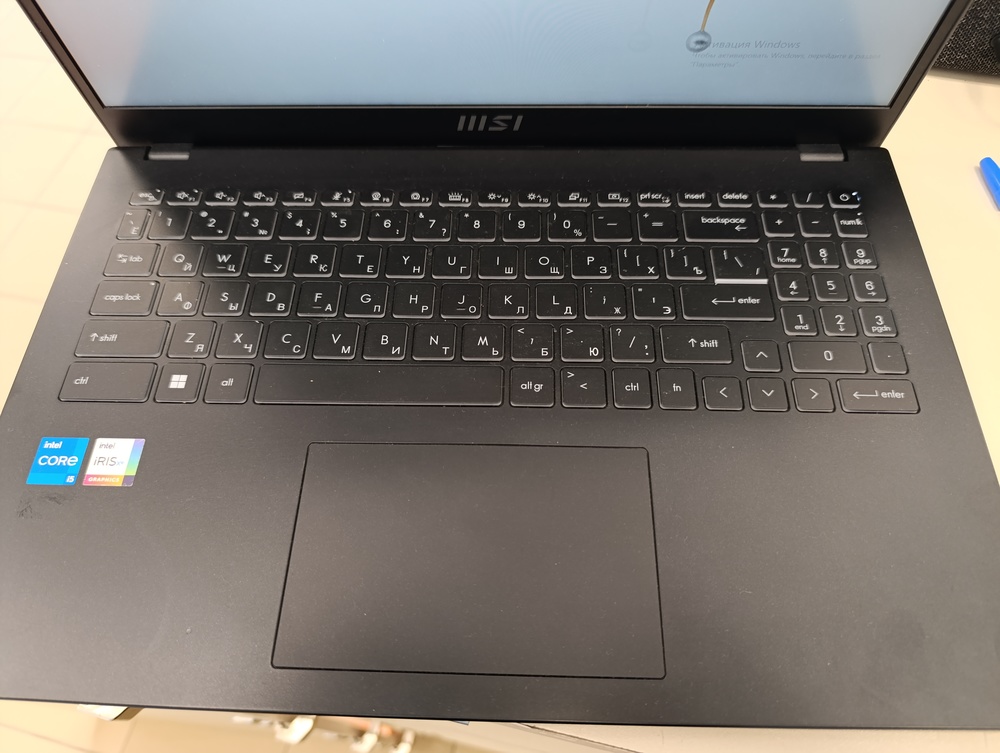 Ноутбук MSI Modern 15 b12m-209ru; Core i5-1235U, Intel iris XE Graphics, 16 Гб, 512 GB, Нет