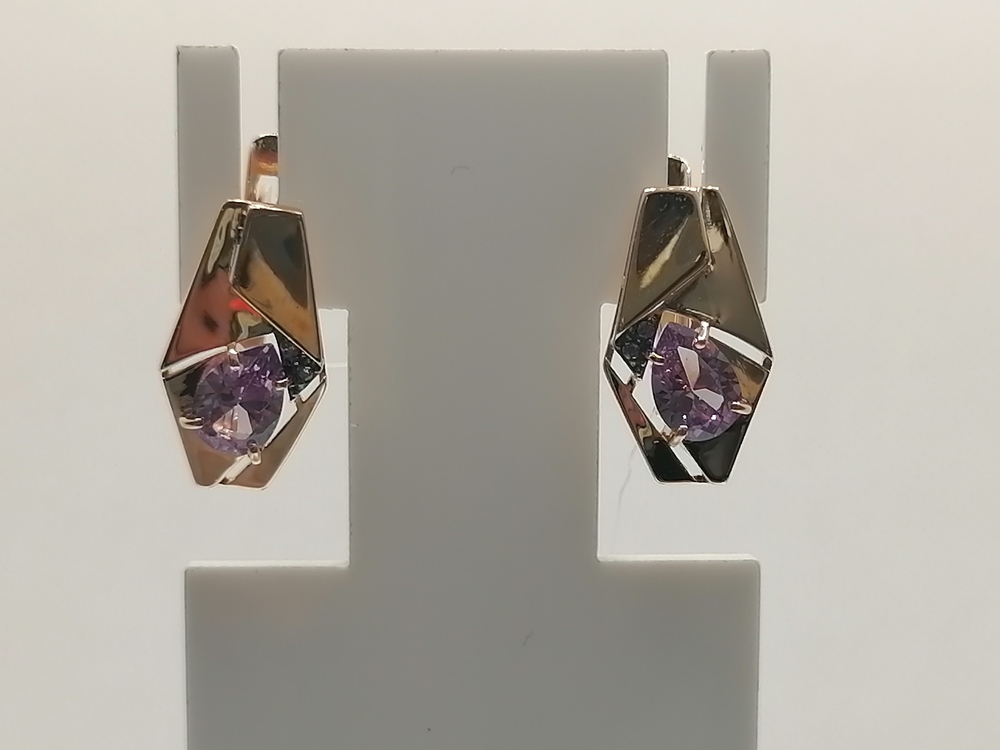 СЕРЬГИ АЛЕКСАНДРИТ (Au 585)