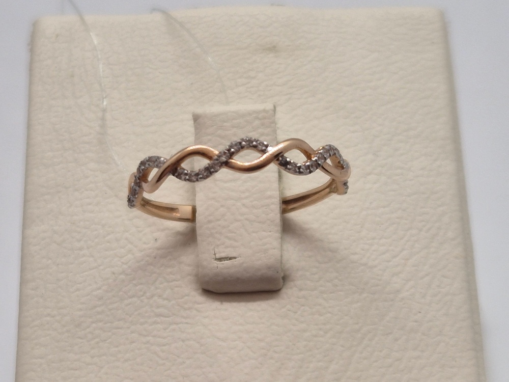 КОЛЬЦО С КАМНЯМИ (Au 585)