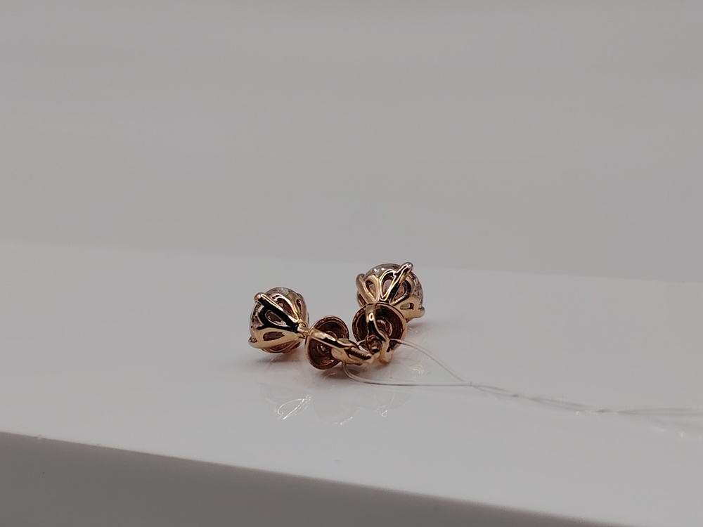 СЕРЬГИ ПУСЕТЫ с камнем (Au 585)