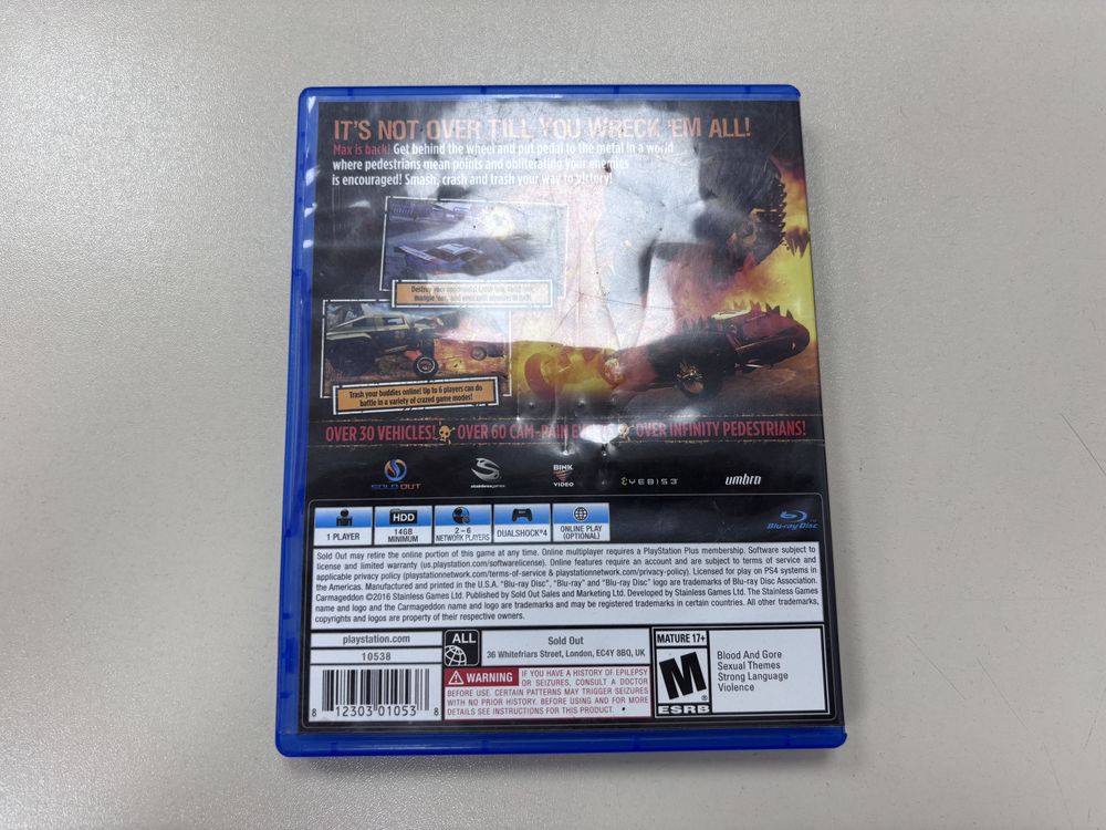 Игра Playstation 4 CarmaGeddon MAXDAMAGE