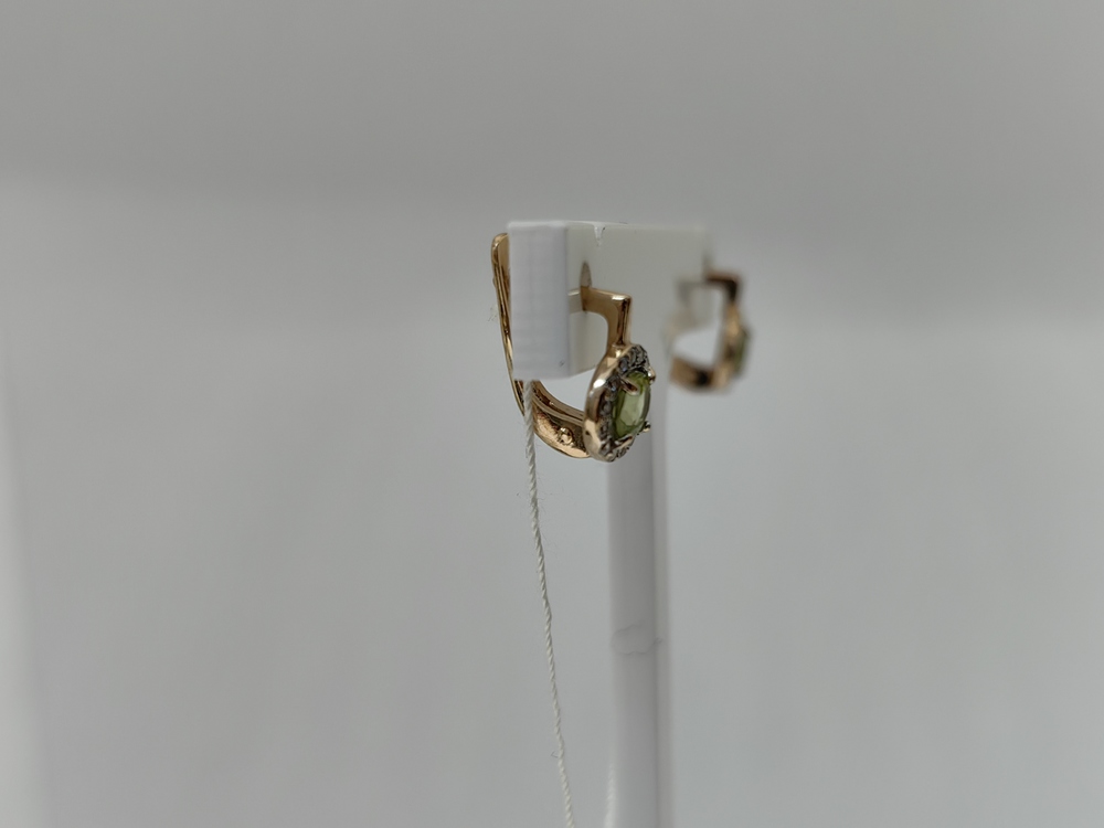 СКМИ585 СЕРЬГИ С КАМНЯМИ (Au 585)