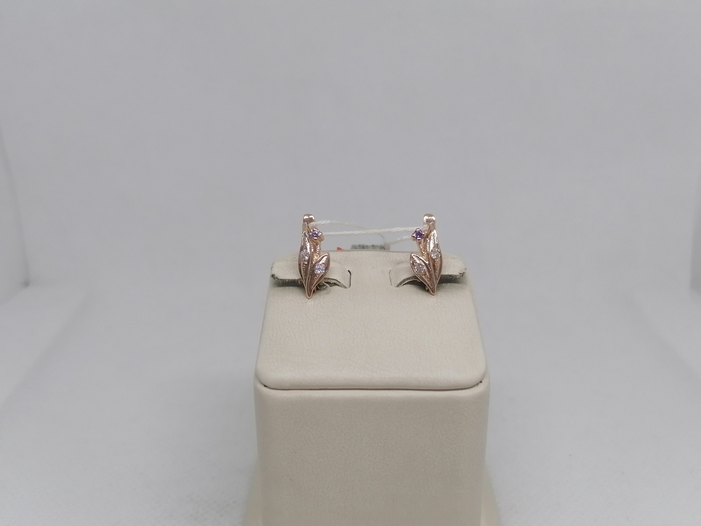 СКМИ585 СЕРЬГИ С КАМНЯМИ (Au 585)