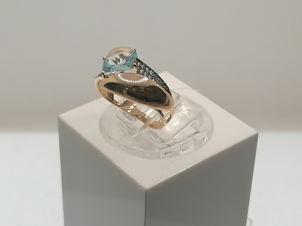 КОЛЬЦО АКВАМАРИН (Au 585)