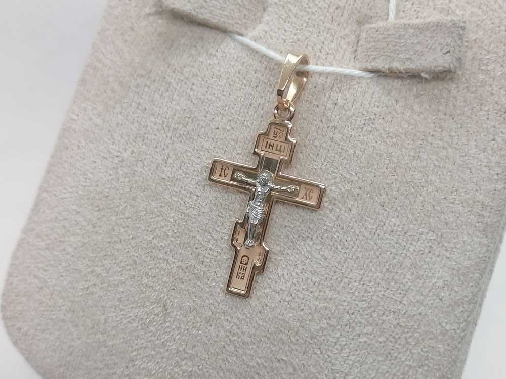 ПОДВЕСКА КРЕСТ БЕЗ КАМНЯ (Au 585)