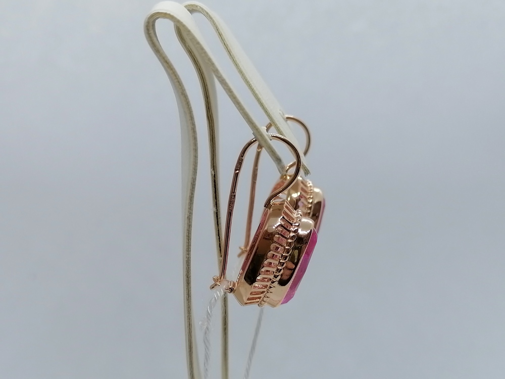 СКМ583 СЕРЬГИ С КАМНЕМ (Au 583)