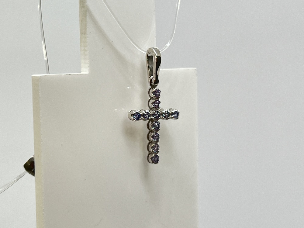ПОДВЕСКА Крест Танзанит (Au 585)