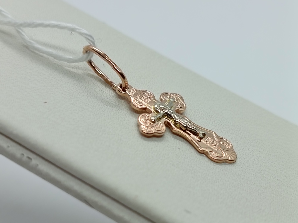 ПОДКБК585 ПОДВЕСКА КРЕСТ БЕЗ КАМНЯ (Au 585)