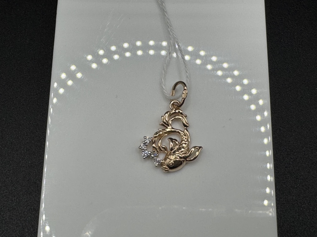 ПОДВЕСКА ЗНАК ЗОДИАКА РЫБЫ Au 585