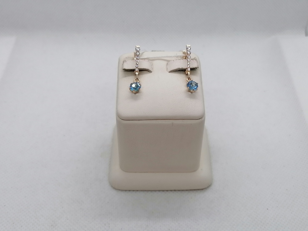 СКМИ585 СЕРЬГИ С КАМНЯМИ (Au 585)