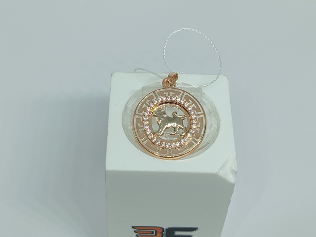КрСВП/лев/Ф ПОДВЕСКА ЗНАК ЗОДИАКА ЛЕВ (Au 585)