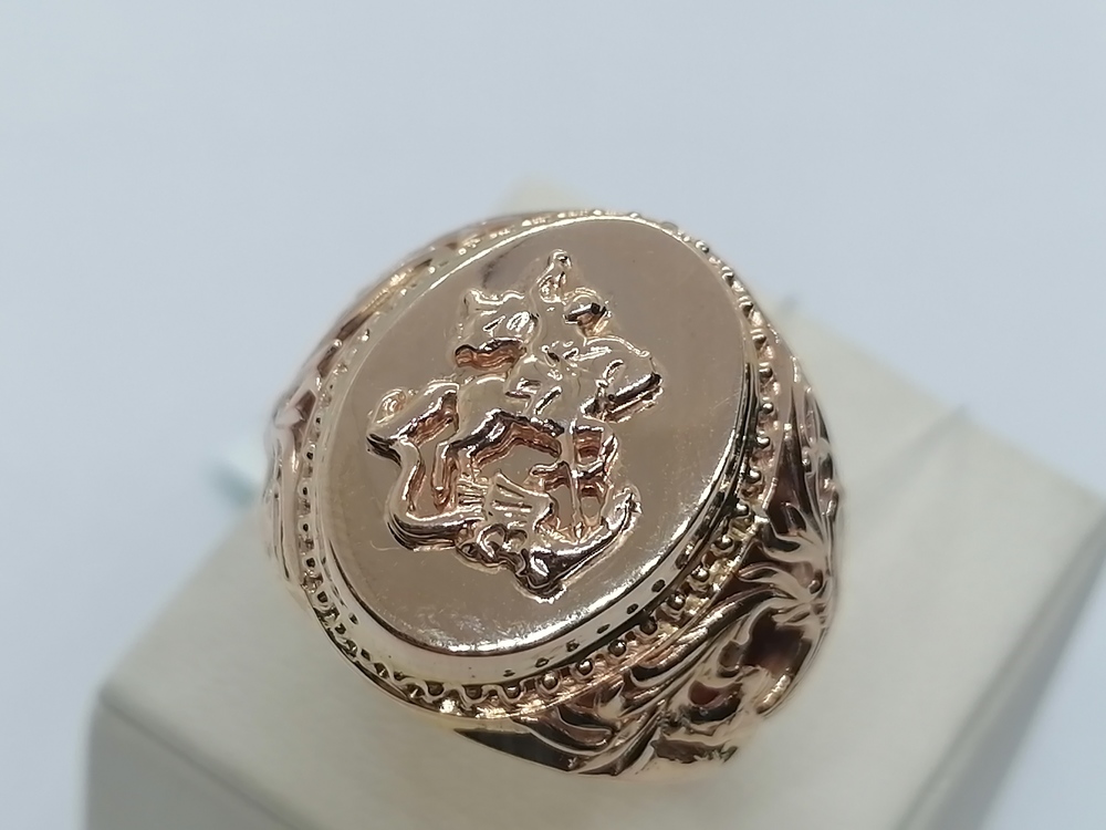 1020028 КОЛЬЦО ПЕЧАТКА без камня (Au 585)