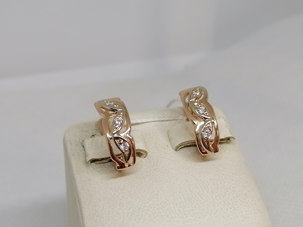 СКМИ585 СЕРЬГИ С КАМНЯМИ (Au 585)