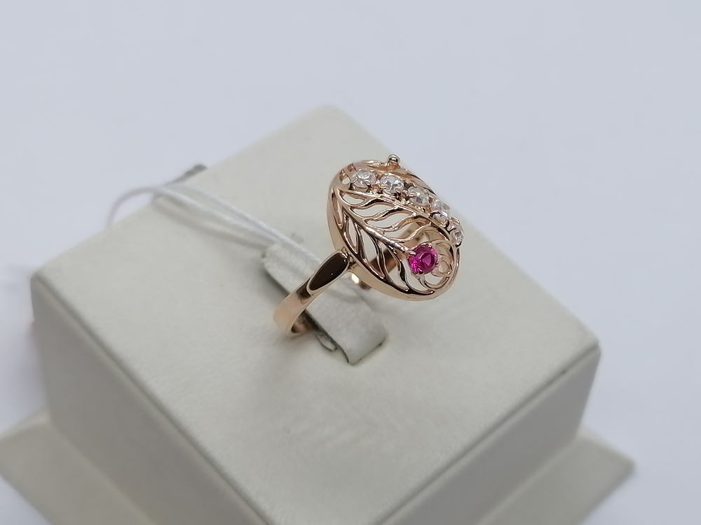 КОЛКМИ585 КОЛЬЦО С КАМНЯМИ (Au 585)