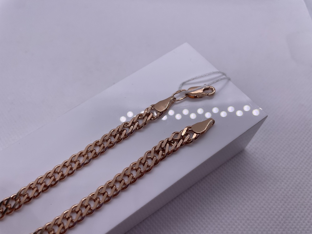 БРАСЛЕТ ПОЛНОВЕСНЫЙ Ромб двойной Au 585