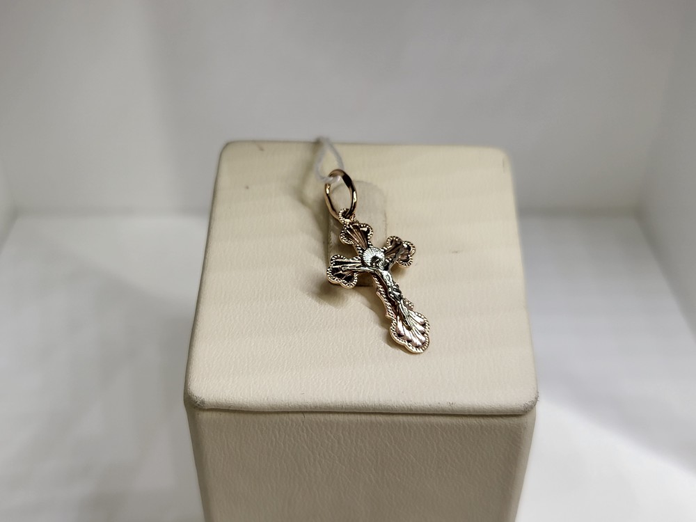 ПОДКБК585 ПОДВЕСКА КРЕСТ БЕЗ КАМНЯ (Au 585)