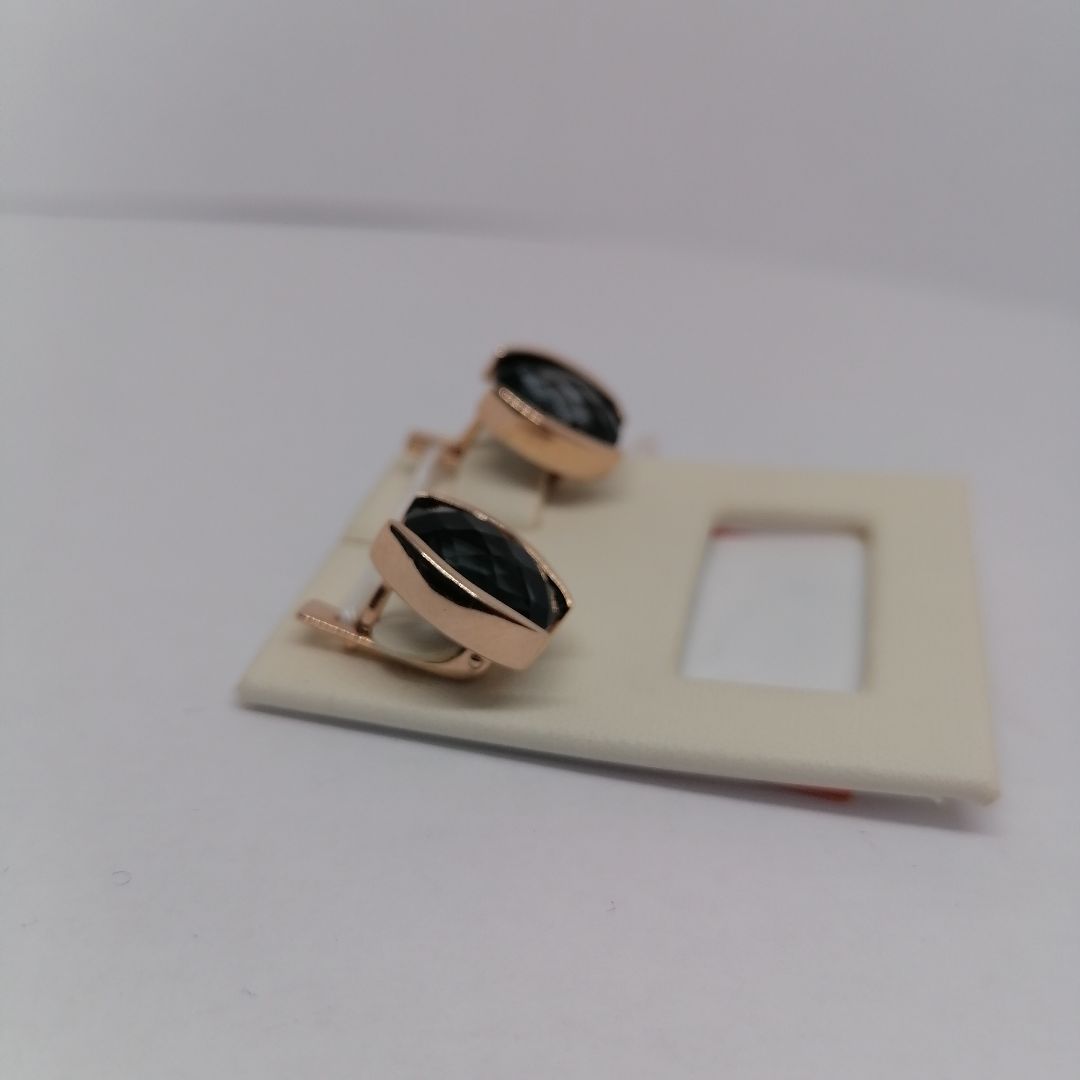 СКМ585 СЕРЬГИ С КАМНЕМ (Au 585)