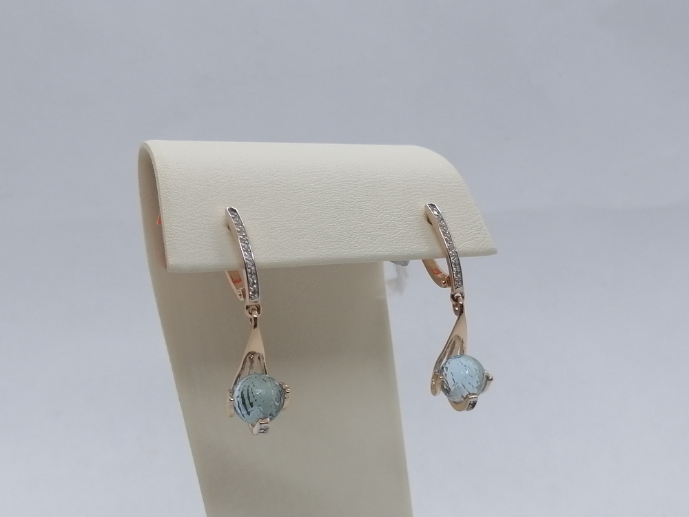 СЕРЬГИ С КАМНЯМИ (Au 585)