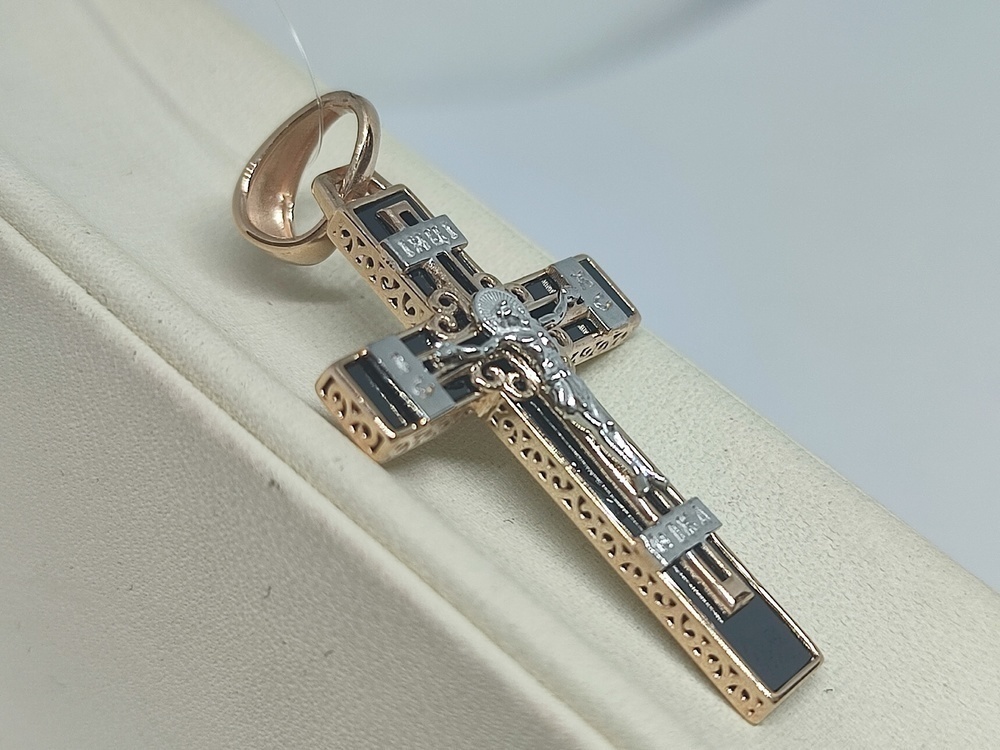 ПОДВЕСКА КРЕСТ с камнем (Au 585)