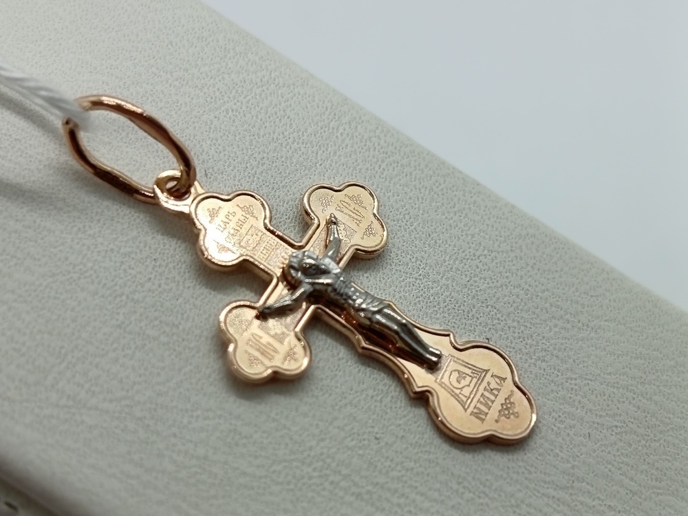 ПОДВЕСКА КРЕСТ БЕЗ КАМНЯ (Au 585)