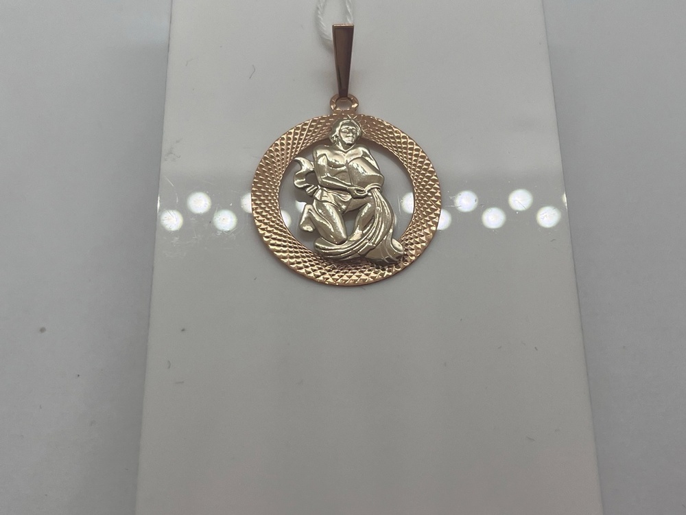 ПОДВЕСКА ЗНАК ЗОДИАКА ВОДОЛЕЙ Au 585