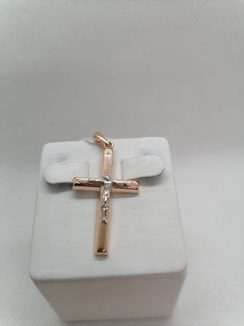 ПОДКБК585 ПОДВЕСКА КРЕСТ БЕЗ КАМНЯ (Au 585)