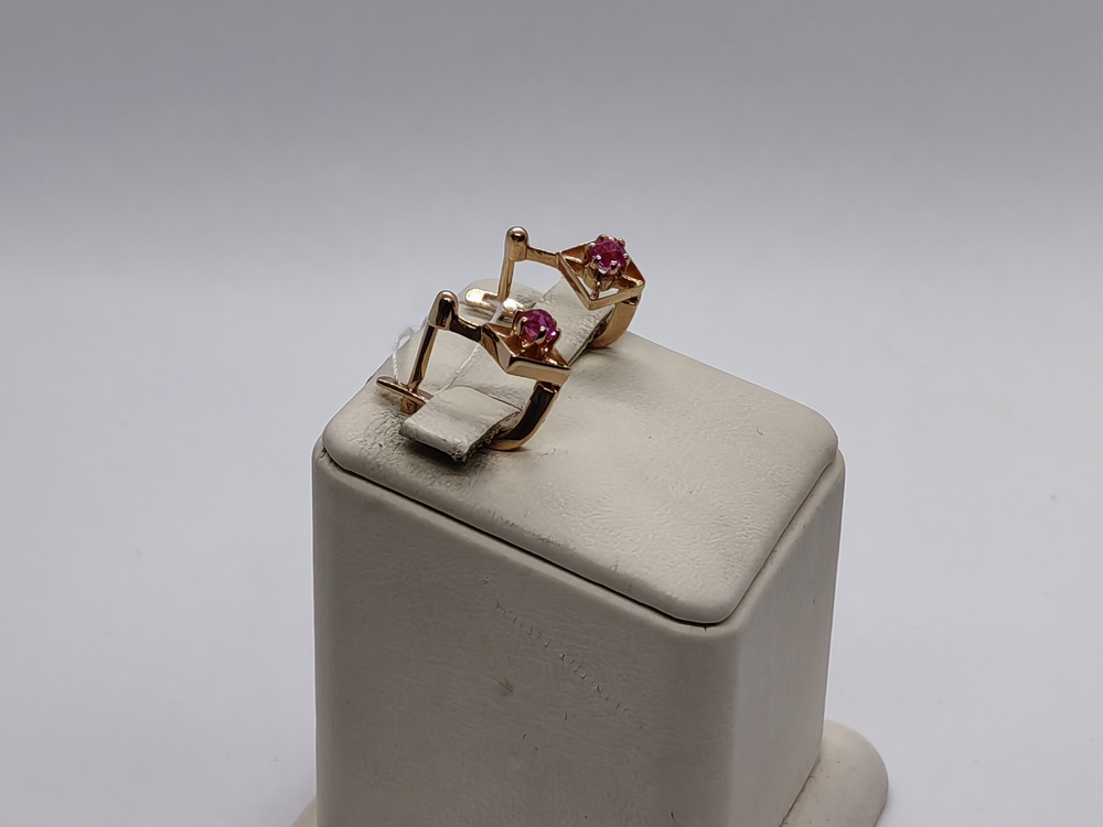 СЕРЬГИ С КАМНЕМ (Au 585)