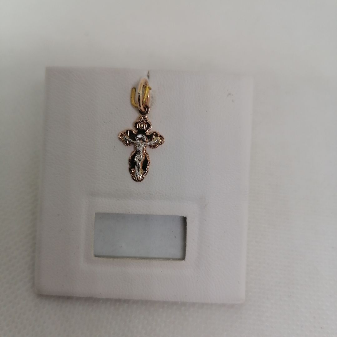 810-00117-10-00-00-02 ПОДВЕСКА КРЕСТ без камня (Au 585)